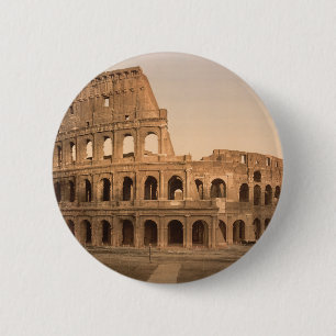 Äußeres des Colosseum, Rom, Italien Button