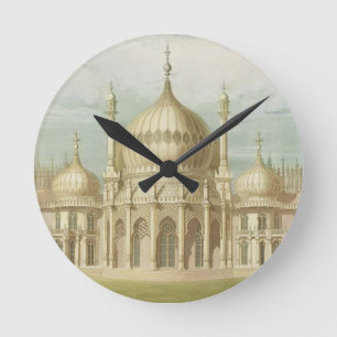 Äußeres des Saals von den Ansichten des Runde Wanduhr