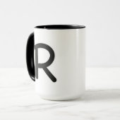 Äußeres Glühen des Buchstaben R Tasse (Vorderseite Links)