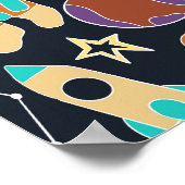 Äußeres Raumdoodmuster Poster (Ecke)