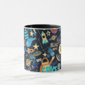 Äußeres Raumdoodmuster Tasse (Zentrum)