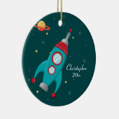 Äußeres Raumschiff-Foto personalisieren Verzierung Keramikornament (Rechts)
