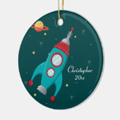 Äußeres Raumschiff-Foto personalisieren Verzierung Keramikornament (Links)