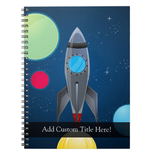 Äußeres Weltraumrakete-Schiff Notizblock (Vorderseite)