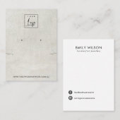 AUSSERGEWOGENE GRAY CONCRETENECKLACE EARRING DISPL VISITENKARTE (Vorne/Hinten)