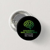 Außergewöhnlich einzigartig & vereinte Zerebralpar Button (Vorne & Hinten)