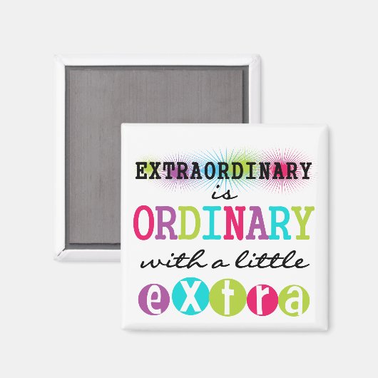 Außergewöhnlich Magnet (Vorderseite/Rückseite)