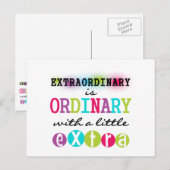 Außergewöhnlich Postkarte (Vorne/Hinten)