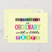 Außergewöhnlich Postkarte (Vorne/Hinten)