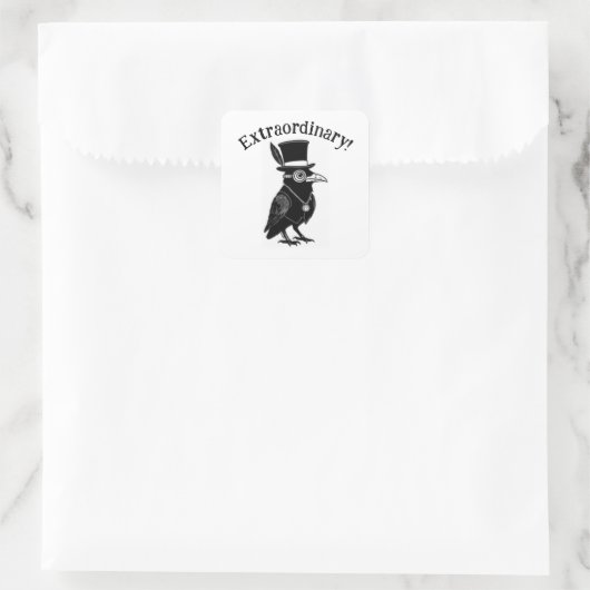 Außergewöhnlich! Quadratischer Aufkleber (Tasche)