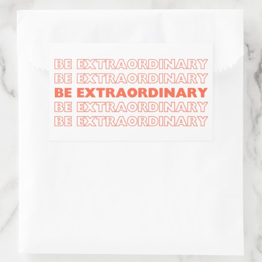 außergewöhnlich rechteckiger aufkleber (Tasche)