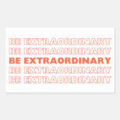 außergewöhnlich rechteckiger aufkleber (Vorderseite)