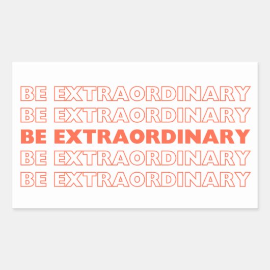 außergewöhnlich rechteckiger aufkleber (Vorderseite)