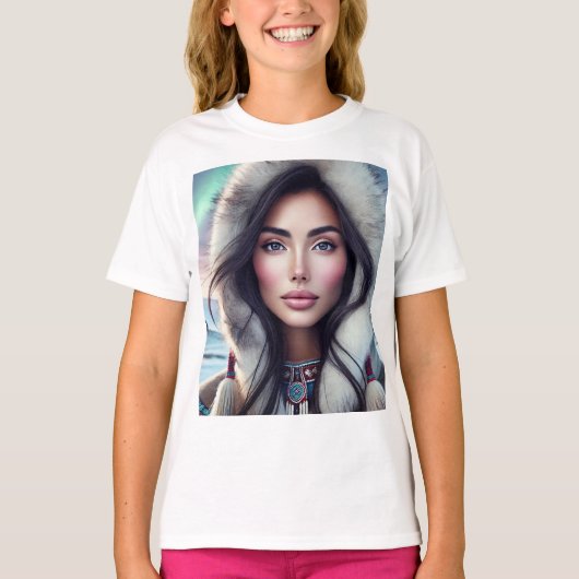 Außergewöhnlich schöne Inuit-Frau T-Shirt (Vorderseite)