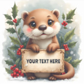 Außergewöhnlich schöne, personalisierbare Weihnach Aufkleber (Vorderseite)