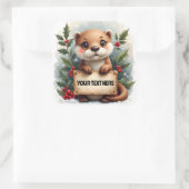 Außergewöhnlich schöne, personalisierbare Weihnach Quadratischer Aufkleber (Tasche)