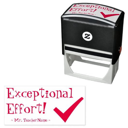 "Außergewöhnliche Anstrengungen!" Tutor-Feedback-R Permastempel (Beispiel)