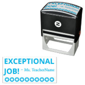 "AUSSERGEWÖHNLICHE ARBEITSPLÄTZE!" + Name des Inst Permastempel (Beispiel)