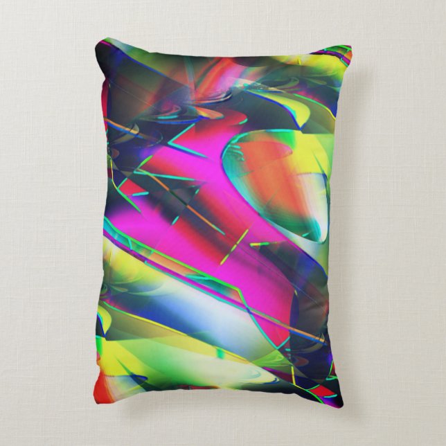 Außergewöhnliche Farbstoffe in abstrakten und schm Dekokissen (Rückseite(Vertikal))