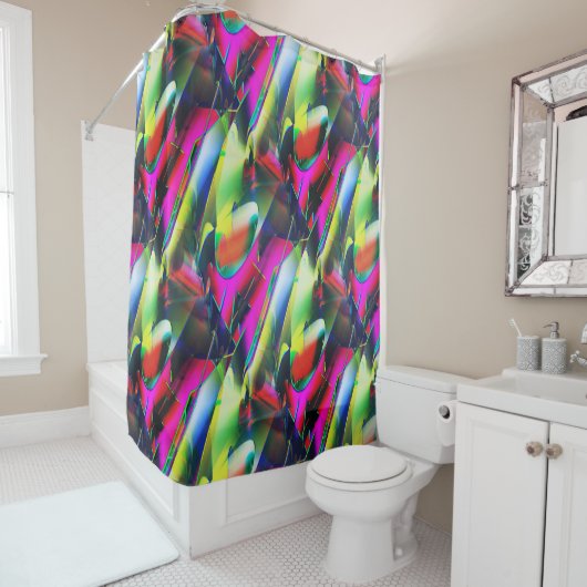 Außergewöhnliche Farbstoffe in abstrakten und schm Duschvorhang (Beispiel)