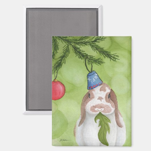 Außergewöhnliche Ferientiere: Bunny Magnet 2.5"x3. (Vorderseite/Rückseite)