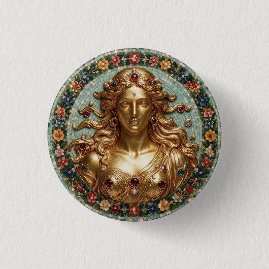 Außergewöhnliche Göttin Aphrodite 3 D Halskette Uh Button (Vorderseite)
