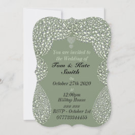außergewöhnliche Kristall personalisierte Hochzeit Einladung