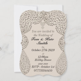 außergewöhnliche Kristall personalisierte Hochzeit Einladung