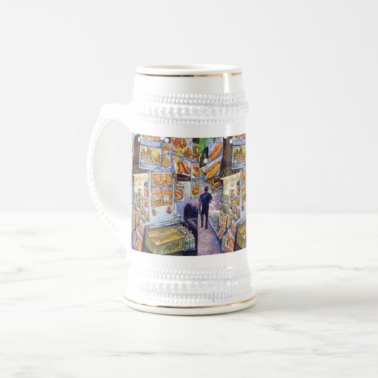 Außergewöhnliche künstlerische Arbeit Bierglas (Vorderseite Links)