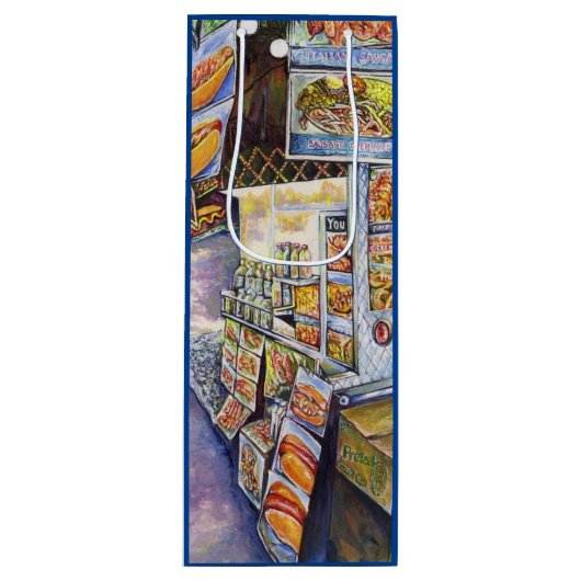 Außergewöhnliche künstlerische Arbeit Geschenktüte Für Weinflaschen (Vorderseite)