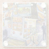 Außergewöhnliche künstlerische Arbeit Glasuntersetzer (Rückseite)