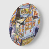 Außergewöhnliche künstlerische Arbeit Große Wanduhr (Winkel)