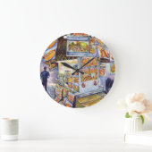 Außergewöhnliche künstlerische Arbeit Große Wanduhr (Zuhause)