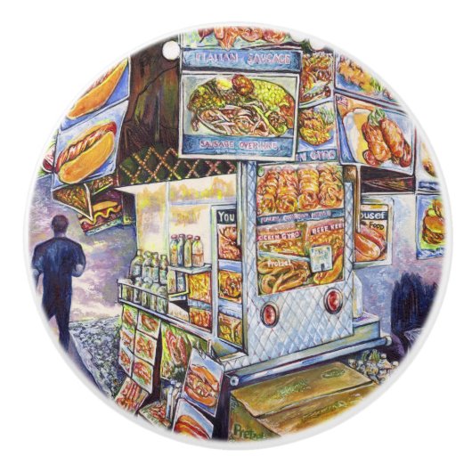 Außergewöhnliche künstlerische Arbeit Keramikknauf (Vorderseite)