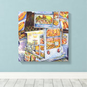 Außergewöhnliche künstlerische Arbeit Leinwanddruck (Insitu (Holzboden))