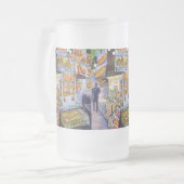 Außergewöhnliche künstlerische Arbeit Mattglas Bierglas (Vorderseite Links)