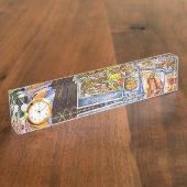 Außergewöhnliche künstlerische Arbeit Namensplakette (Seite)