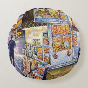 Außergewöhnliche künstlerische Arbeit Rundes Kissen