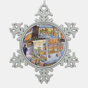 Außergewöhnliche künstlerische Arbeit Schneeflocken Zinn-Ornament