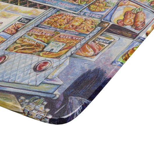 Außergewöhnliche künstlerische Arbeit Schneidebrett (Ecke)