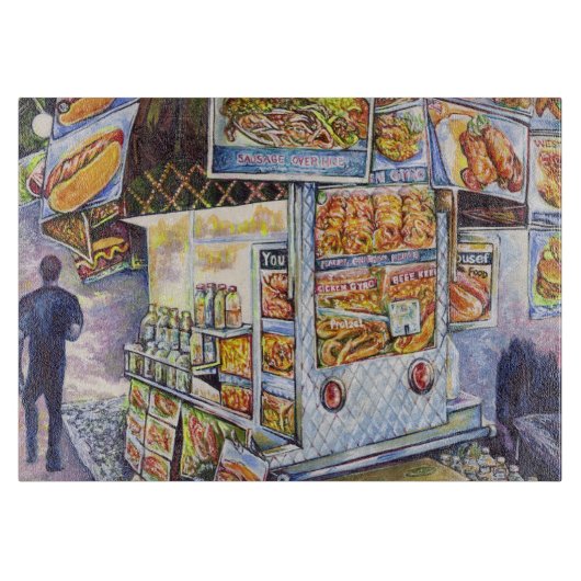 Außergewöhnliche künstlerische Arbeit Schneidebrett (Vorderseite)