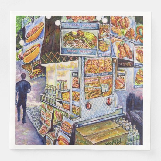 Außergewöhnliche künstlerische Arbeit Serviette (Vorderseite)