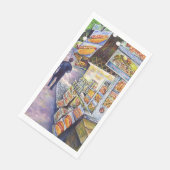 Außergewöhnliche künstlerische Arbeit Serviette (Ecke)