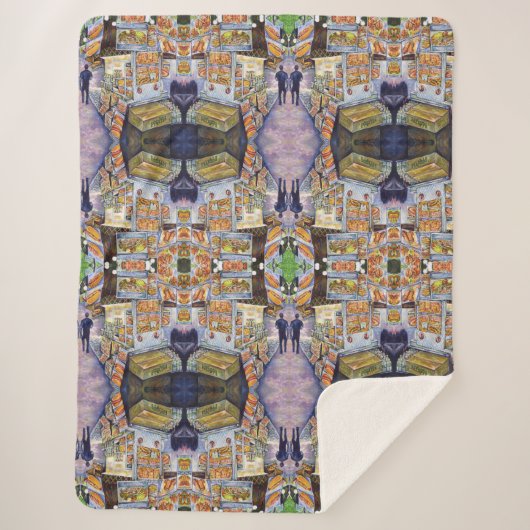 Außergewöhnliche künstlerische Arbeit Sherpadecke (Vorderseite)