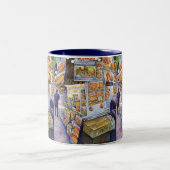 Außergewöhnliche künstlerische Arbeit Zweifarbige Tasse (Mittel)