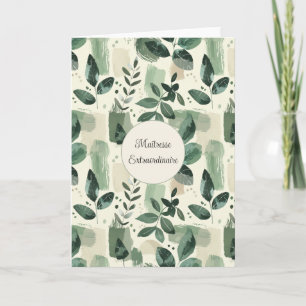 Außergewöhnliche Lehrerin – Florale Moderne Karte
