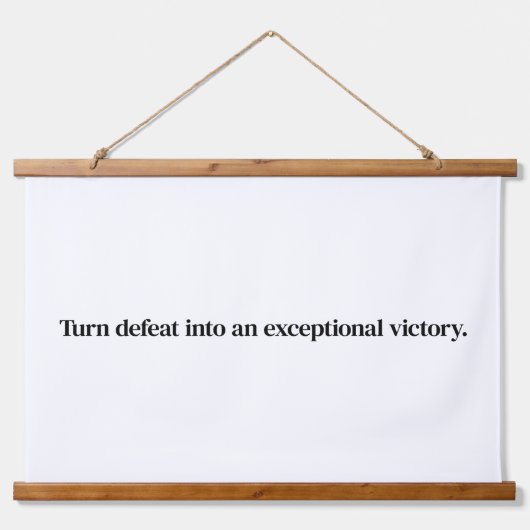 Außergewöhnliche Siegesgeschichte aus Holz und Wan Wandteppich Mit Holzrahmen (Vorne)