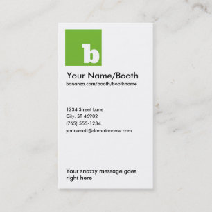 Außergewöhnliche vertikale grasartige Visitenkar Visitenkarte