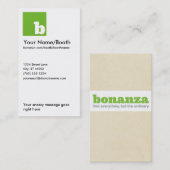 Außergewöhnliche vertikale PapierVisitenkarte Visitenkarte (Vorne/Hinten)