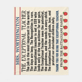 AUSSERGEWÖHNLICHER Lehrer Vielen Dank Fleecedecke